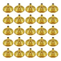 25Pcs Gold Mini Hand Held Flag Stand Base Table Flag Base Bar Restaurant Party Conferences Desktop Display Decoration