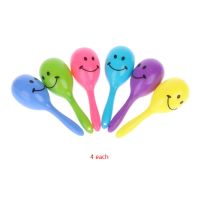 24pcs Noise Maker Smiling Face Neon Maracas Fiesta Party Supplies Party Favors Noisemaker Mexican Party Decorations Toys