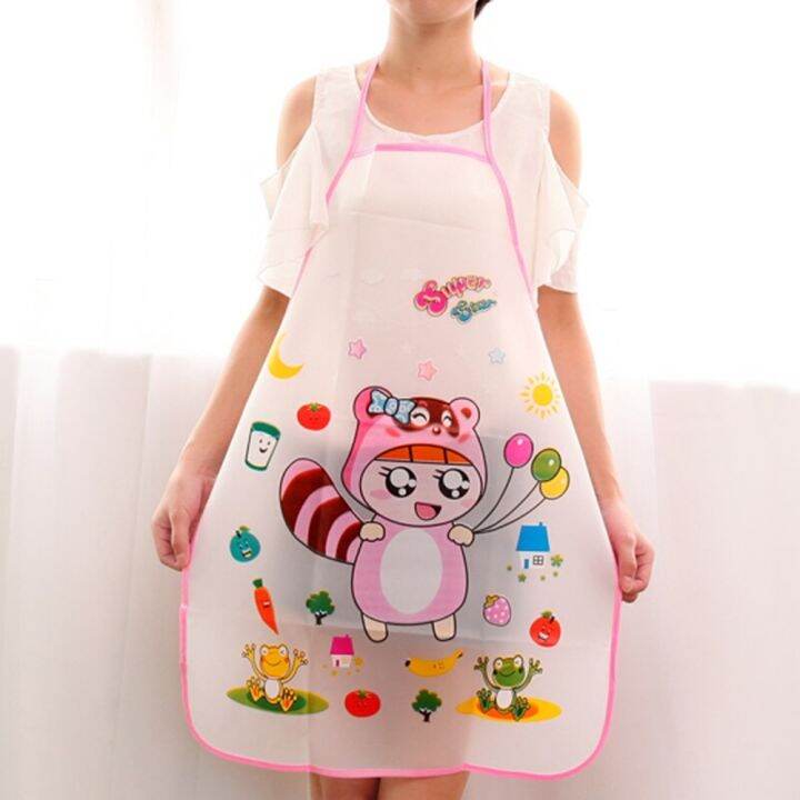 1pc-lovely-cartoon-apron-sleeveless-pvc-waterproof-anti-oil-aprons-kitchen-cooking-waist-bib-reuseable-creative-women-apron-aprons