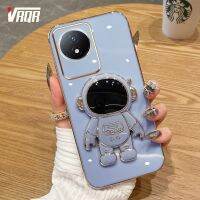 VRQR2022ใหม่ดีไซน์หรูหราสำหรับ Vivo Y02T Y02 Y02A 4G เคสโทรศัพท์3Dสเตอริโอนักบินอวกาศชุบเคสโทรศัพท์เรียบแฟชั่นนุ่มน่ารักเคสโทรศัพท์