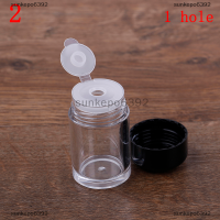 sunkepo6392 1pcs 10ml ขวดเครื่องสำอางสีขาวเปล่า sifter Jar ภาชนะสกรูฝาแต่งหน้า