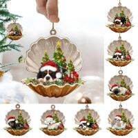 Creative Tree Christmas Decorations Cute Sleeping Dog In A Christmas Scene-sleeping In Pearl Hanging Pendants New Year Navidad Christmas Ornaments