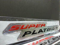 สติ๊กเกอร์ดั้งเดิม ฟอยปั๊มนูนเทเรซิ่นอย่างดี คำว่า SUPER PLATINUM สำหรับ ISUZU DMAX ติดรถ แต่งรถ sticker อีซูซุ สวย งานดี หายาก