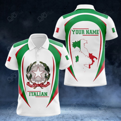 Style Summer 2023 NEW Customize Italian Map &amp; Coat Of Arms Unisex Adult Polo Shirtsize：XS-6XLNew product high-quality