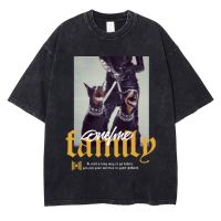 JHPKJMen T-shirts  Doberman Graphic printed Tees Vintage Washed T-shirts Oversized Streetwear Manga Short Sleeve Tops Tees 4XL 5XL 6XL