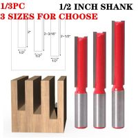 1 / 3Pc 12.7mm Shank Long Trimmer Bottom Cleaning Flush Milling Cutter CNC เครื่องมืองานไม้ไม้แกะสลัก Router Bit