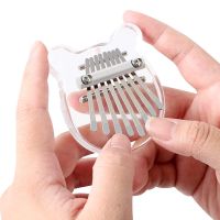 【YF】 thumb piano 8 tone mini kalimba crystal transparent finger portable beginner instrument