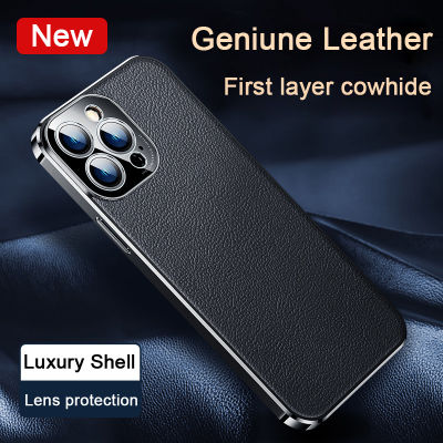 Real Cow Geniune Leather Phone Case For iPhone 13 Pro Max Corium Bumper Cover For iPhone 13 Pro Max 12 Mini Case Luxury Shell