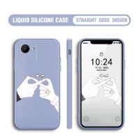 เคส GGK สำหรับ Realme C30S รักสาย Mobius อินฟินิตี้เคสโทรศัพท์ปลอกซิลิโคนของเหลวทรงสี่เหลี่ยมดั้งเดิมคลุมทั้งหมดเคสป้องกันทนแรงกระแทกกล้อง