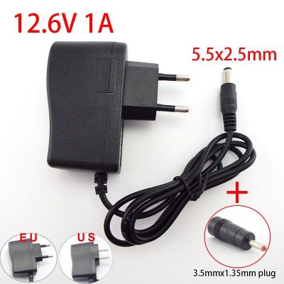 【Pre-order】 AC 100-240V DC 12.6V 1A 1000MA อะแดปเตอร์5.5X2.5Mm 3.5MM AC Charger อะแดปเตอร์ปลั๊กสำหรับ Li-Ion 18650