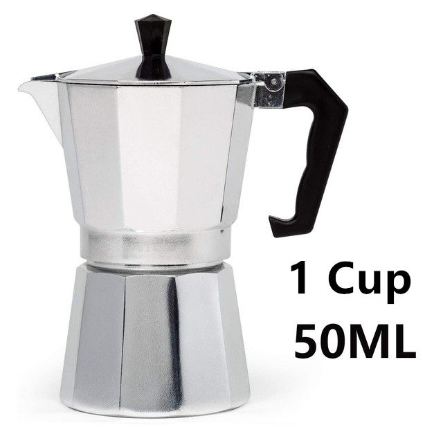 6912 Cup Aluminum Coffee Maker Italian Stove Top Maker, Percolator Pot for Espresso, Moka, Latte and More, Perfect for Camping