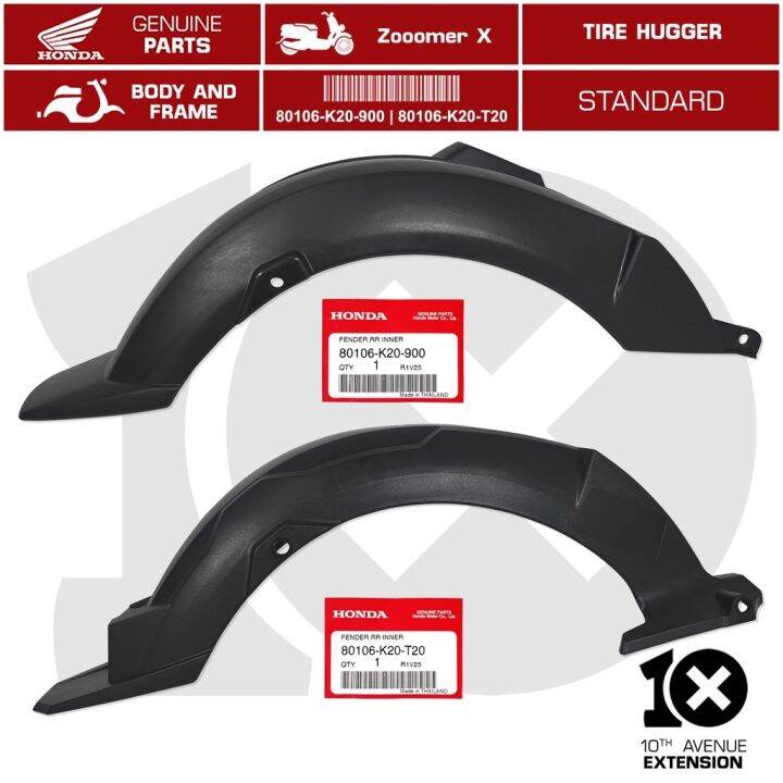 10thX Honda Genuine Tire Hugger/Rear Fender Inner Part No.80106-K20-T20 ...