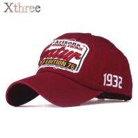 Xthree หมวกเบสบอลผ้าฝ้ายผู้ชายหมวกสแนปแบ็กลำลองสำหรับผู้หญิง Casquette ปักลายตัวอักษร