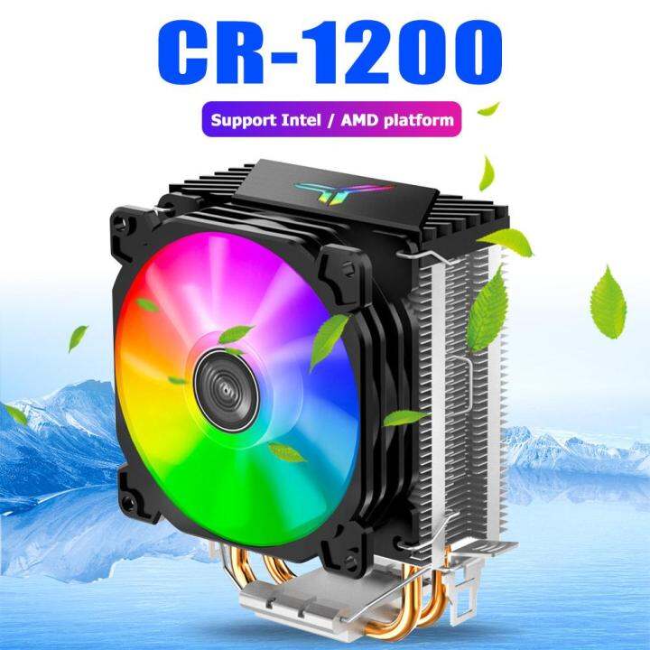 jonsbo-cr1200-2-heat-pipe-tower-cpu-cooler-rgb-3pin-พัดลมระบายความร้อนฮีทซิงค์