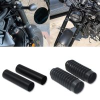 อัลบัม✖✖รถจักรยานยนต์สำหรับ Honda Rebel 500 300 CMX500 CMX300 2017-2020 2x ตะเกียบหน้าบูตตัวเลื่อนปลอกโช้คอัพอุปกรณ์เสริมรองเท้าหุ้มข้อ