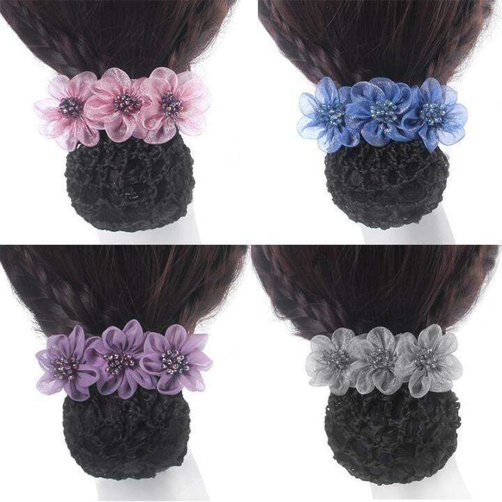 korean-professional-flower-bank-hotel-staff-stewardess-lady-coiled-hair-flower-hairpin