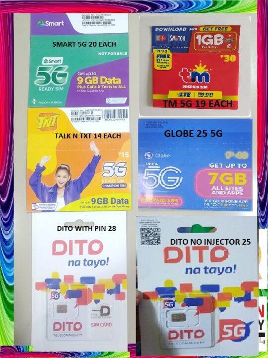 All Network Tnt Smart Globe Dito Sim Tm Whole Sale Network Sim Card