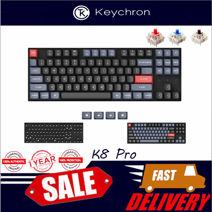 Keychron K8 PRO Wireless Bluetooth Mechanical Keyboard 80 Layout RGB