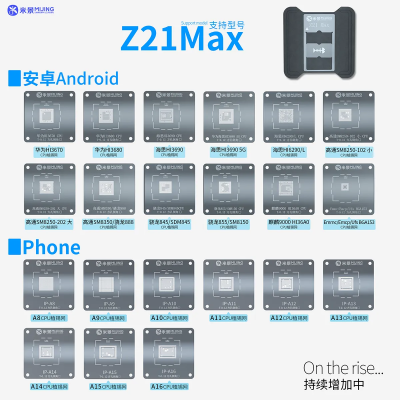 Mijing Z21 MAX แพลตฟอร์มลายฉลุสำหรับ CPU ซ่อมใหม่ได้สำหรับโทรศัพท์ไอโฟน A8-A16แอนดรอยด์