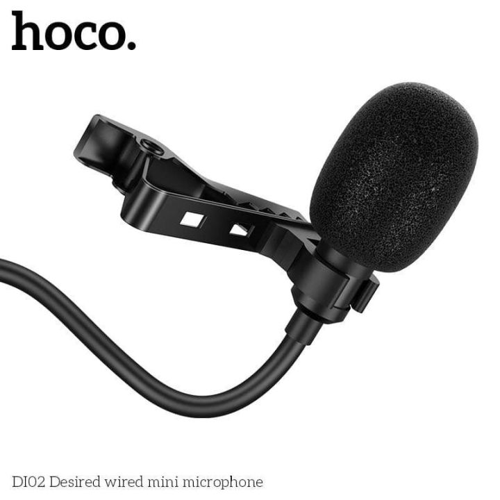 hoco-di02-wire-mini-microphone-ไมค์จิ๋ว-ไมค์ไลฟ์สด-ไมไฟล์