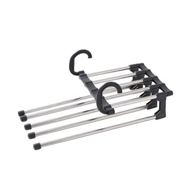 ที่แขวนกางเกง ราวแขวนกางเกง ไม่้แขวนกางเกง Telescopic pants rack ไม้แขวนอเนกประสงค์ แขวนได้5ชั้น จัดเก็บเสื้อผ้า Beautiez