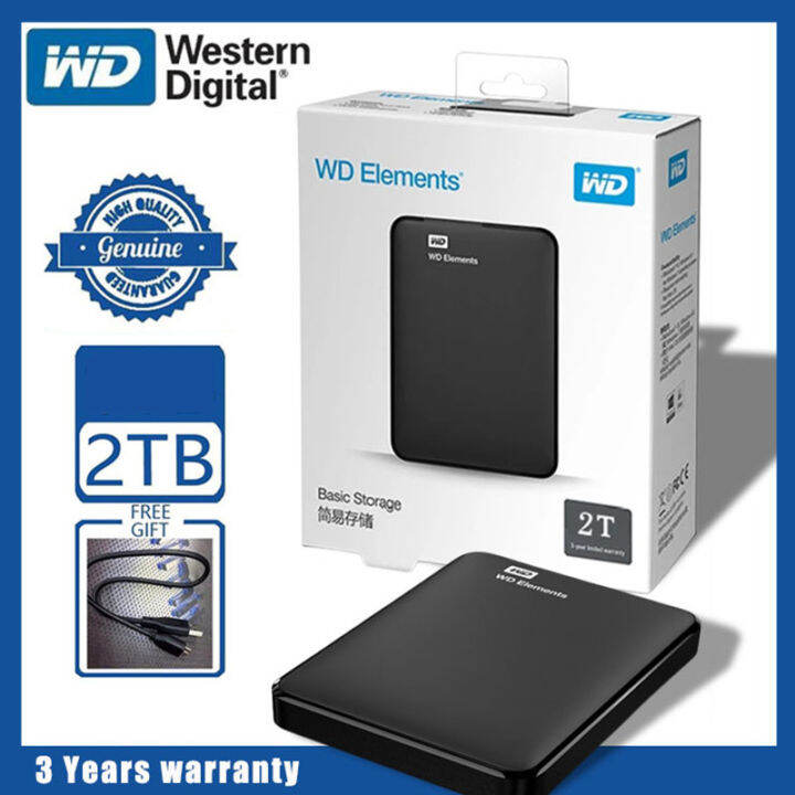 Western Digital External hard Drives 2TB USB 3.0, HDD 2.5 ฮาร์ดดิสก์แบบ