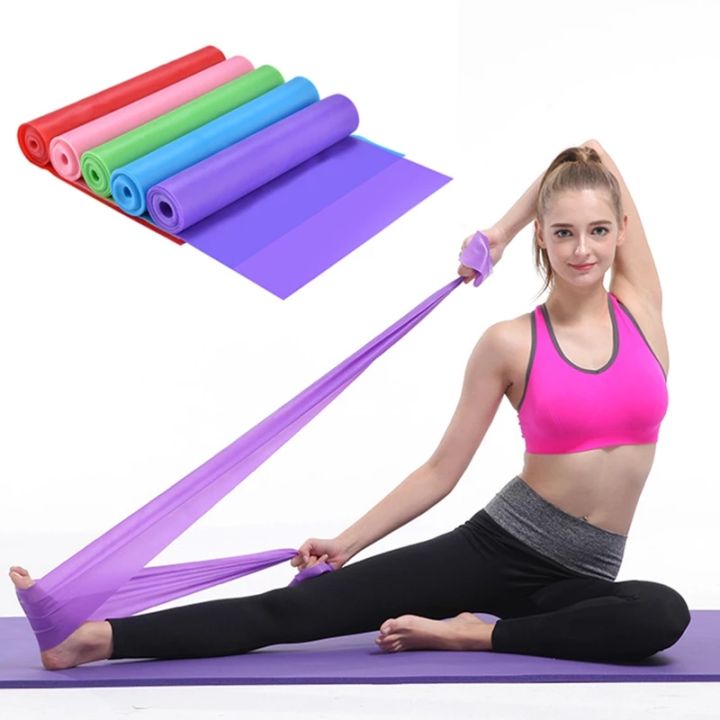 Fitness Exercise Resistance Bands Rubber Yoga Elastic Band 150Cm