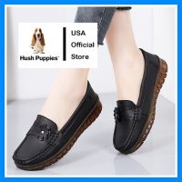 Hush Puppies รองเท้าหนังลําลอง ส้นแบน สําหรับผู้หญิง