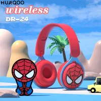 HUAQOO 2022 ใหม่ Y08 Marvel หูฟังบลูทูธหูฟังหูฟังหูฟังไร้สายสเตอริโอกีฬาพับได้หูฟังหูฟังไมโครแฮนด์ฟรีเครื่องเล่น MP3