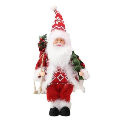 2023new ปี Xmas Santa Claus นั่งคริสต์มาสตุ๊กตาผ้าเด็กของเล่นตกแต่งคริสต์มาสสำหรับ Home ตาราง Ornament