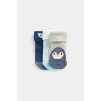 ถุงเท้าเด็กผู้ชาย Mothercare Animal Turn-Over-Top Socks - 3 Pack CD588