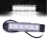 TOOL IMPROVER 1PC 12V 6LED รถบรรทุกด้านข้างเครื่องหมายไฟ LED ต่ำพ่วงไฟด้านหลัง