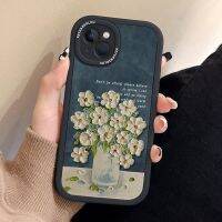 SNJNK MALL เคส ไอโฟน Apple 14plus โทรศัพท์มือถือเปลือกภาพวาดสีน้ำมันดอกไม้ iphone13promax ใหม่ X ขั้นสูง 12proins