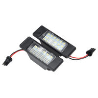 2ชิ้นรถ18Leds ไฟป้ายทะเบียนพลาสติกสำหรับนิสสัน Q Ashqai XT Rail Juke P Rimera สดใส Led จำนวนป้ายทะเบียนแสง