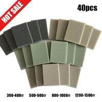 40pcs Sponge Sandpapers Wet Dry Polishing Grinding Fiberglass Plastic Molding Waterproof Abrasive Tools Sanding Papers Sponge Power Sanders