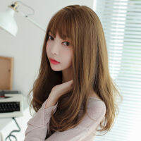 c8267สีแดงสุทธิใหม่วิกผมยาวธรรมชาตินุ่มจริงผมหญิงซ่อมแซมใบหน้าผมยาวหมวกหลิวไห่