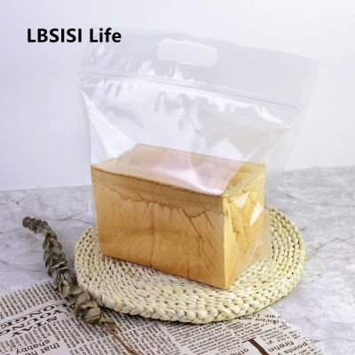 Dbsisi Life 50ชิ้นถุงห่อกลับบ้านขนมปังปิ้งขนมปังถุงอาหารพร้อมที่จับงานปาร์ตี้อุปกรณ์ตกแต่ง