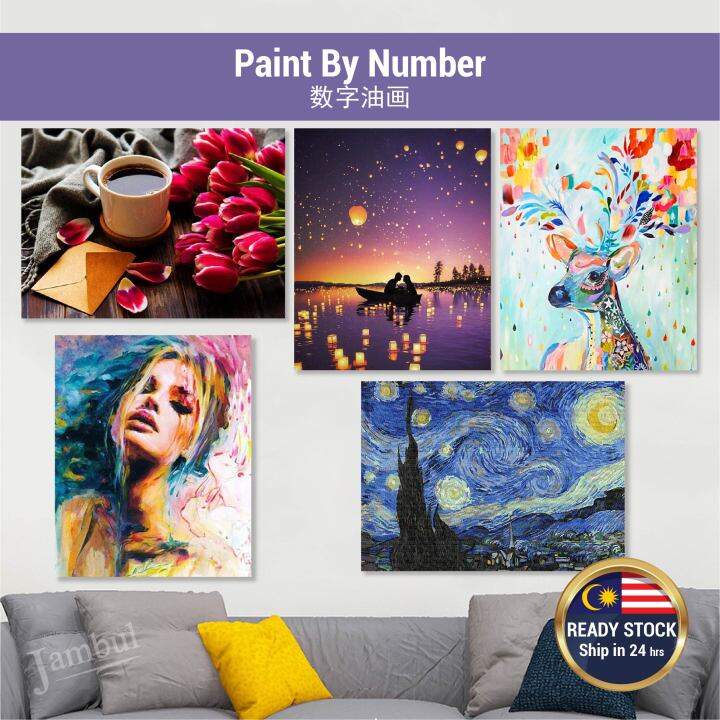 40x50cm Paint By Numbers DIY Canvas Digital Oil Painting Wall Home Deco