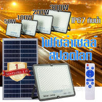 ? ไฟโซล่าเซลล์ รุ่นTopLight  สปอตไลท์ 50W 100W 200W 300W  Solar LED โซล่าเซลล์  (แสงสีขาว) ?