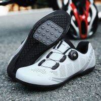 NO1-【 Stock】Cycling รองเท้าผู้ชายจักรยานขี่ถนนรองเท้า Cleats จักรยานเสือภูเขารองเท้า Flat Racing Spd รองเท้าผ้าใบฤดูหนาวเส้นทางปั่นจักรยานผู้หญิงสไตล์ใหม่