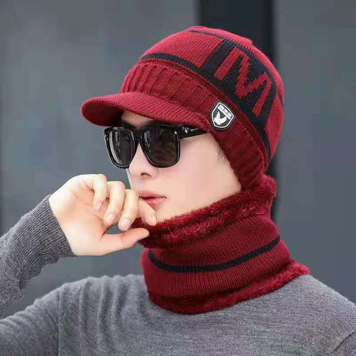 winter-beanie-hats-scarf-set-warm-knit-hat-skull-cap-neck-warmer-with-thick-fleece-lined-winter-hat-and-scarf-for-men-women