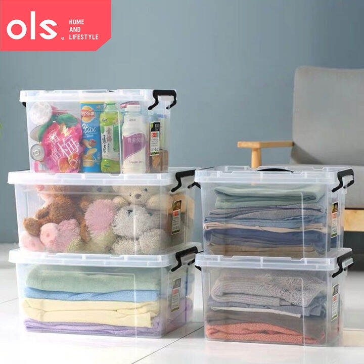 OLS Transparent Large Capacity Clothes Storage Thick Plastic ...