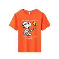 Kids T-Shirt cartoon snoopy dog and Woodstock bird graphic Tops Boys Girls Distro Age 1 2 3 4 5 6 7 8 9 10 11 12 Years