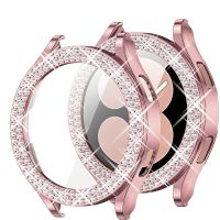 case for Samsung Galaxy Watch 4 Case 40mm 44mm Accessories Bling Fashion Two Rows Diamond bumper Galaxy Watch 5 Protector Cover