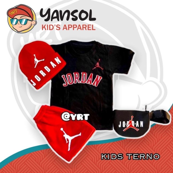 YRT6 JORDAN For Kid 1-12years old Unisex Cotton TERNO FOR KID | Lazada PH