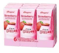 นมสตรอว์เบอร์รี่เกาหลี Bingrae Strawberry Flavor Milk 200g. แพ็ค 3 ชิ้น (3 pcs)