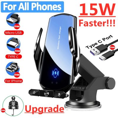 15W Car Wireless Charger Magnetic Fast Charging Station Air Vent Stand Car Phone Holder Mount For iPhone 14 13 12 Samsung Xiaomi