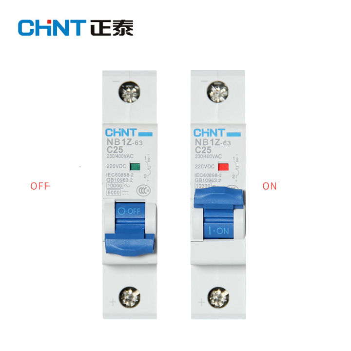 【✴COD✴】 quan59258258 Chint Ac/dc เบรกเกอร์ขนาดเล็ก1P Pv Nb1z-63 Ac440v โซลาร์ Dc220v C1a-63a Dc 220V Mcb