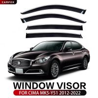 สำหรับ Cima Window Visor ที่กันสภาพอากาศ Se คิ้วกระจกรถที่บังแดดหน้ารถยนต์อุปกรณ์ตกแต่งรถยนต์ที่กันสภาพอากาศ