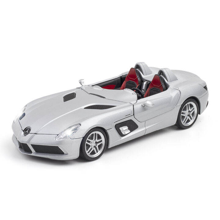 diecast-1-24-toy-alloy-model-car-slr-roadster-miniature-metal-vehicle-collection-for-children-display-2022-christmas-gifts-boys